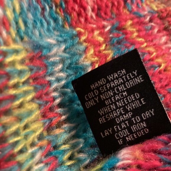 Girls multi-color Knit sweater dress/tunic. large - Picture 6 of 6